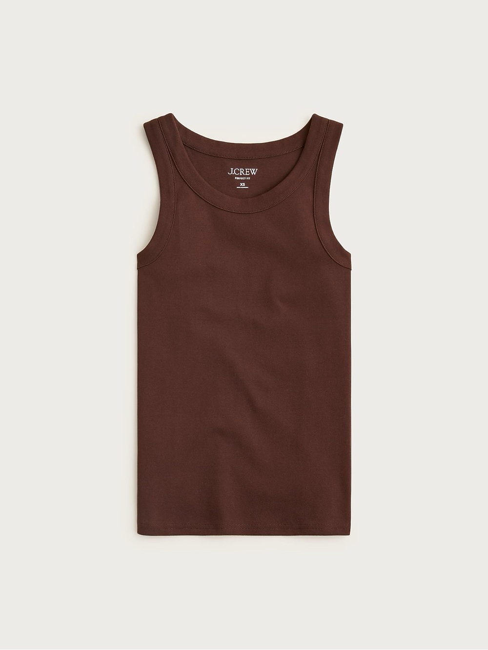 ☕️ J. Crew Perfect-fit High Neck Tank Top ~ Espresso